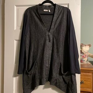 Logo xl black zip up cardigan